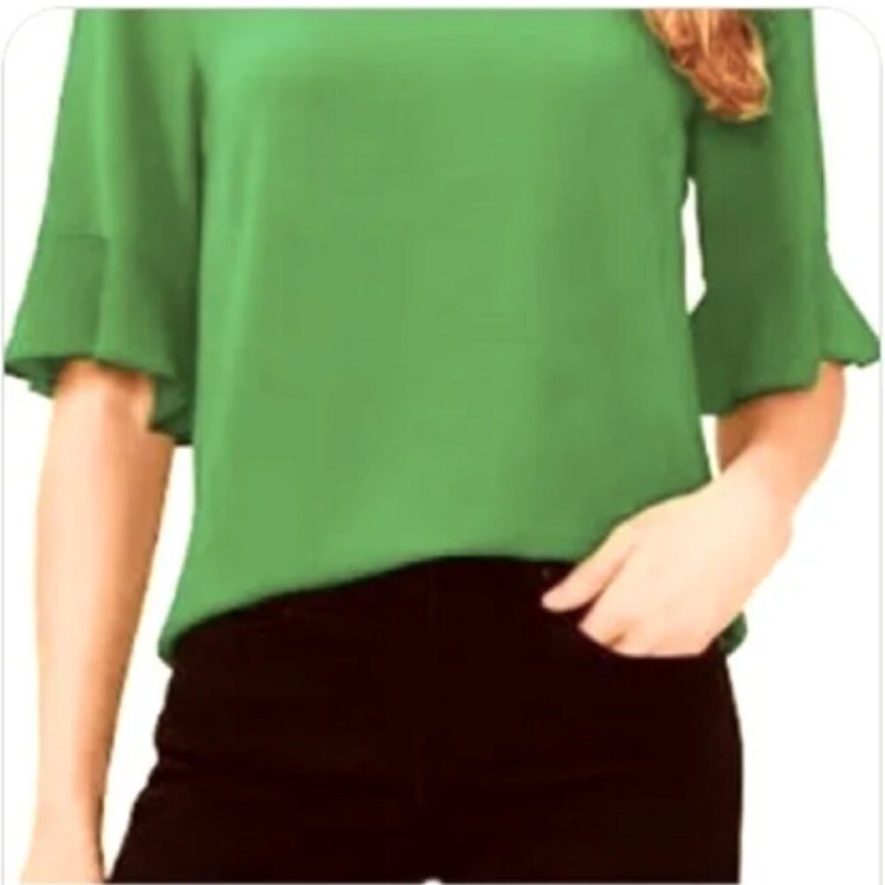 Ann Taylor Factory Ruffle Tee Top Size XS